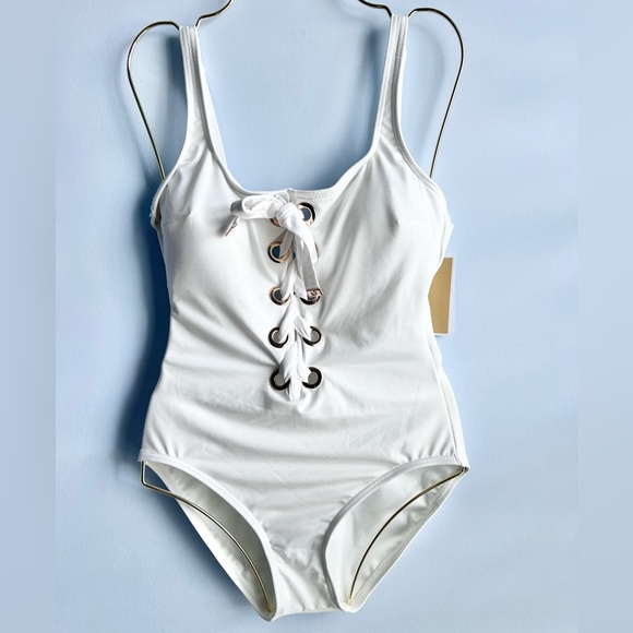 Michael Kors Other - Michael Kors Lace-Up One-Piece Swimsuit Size 10
